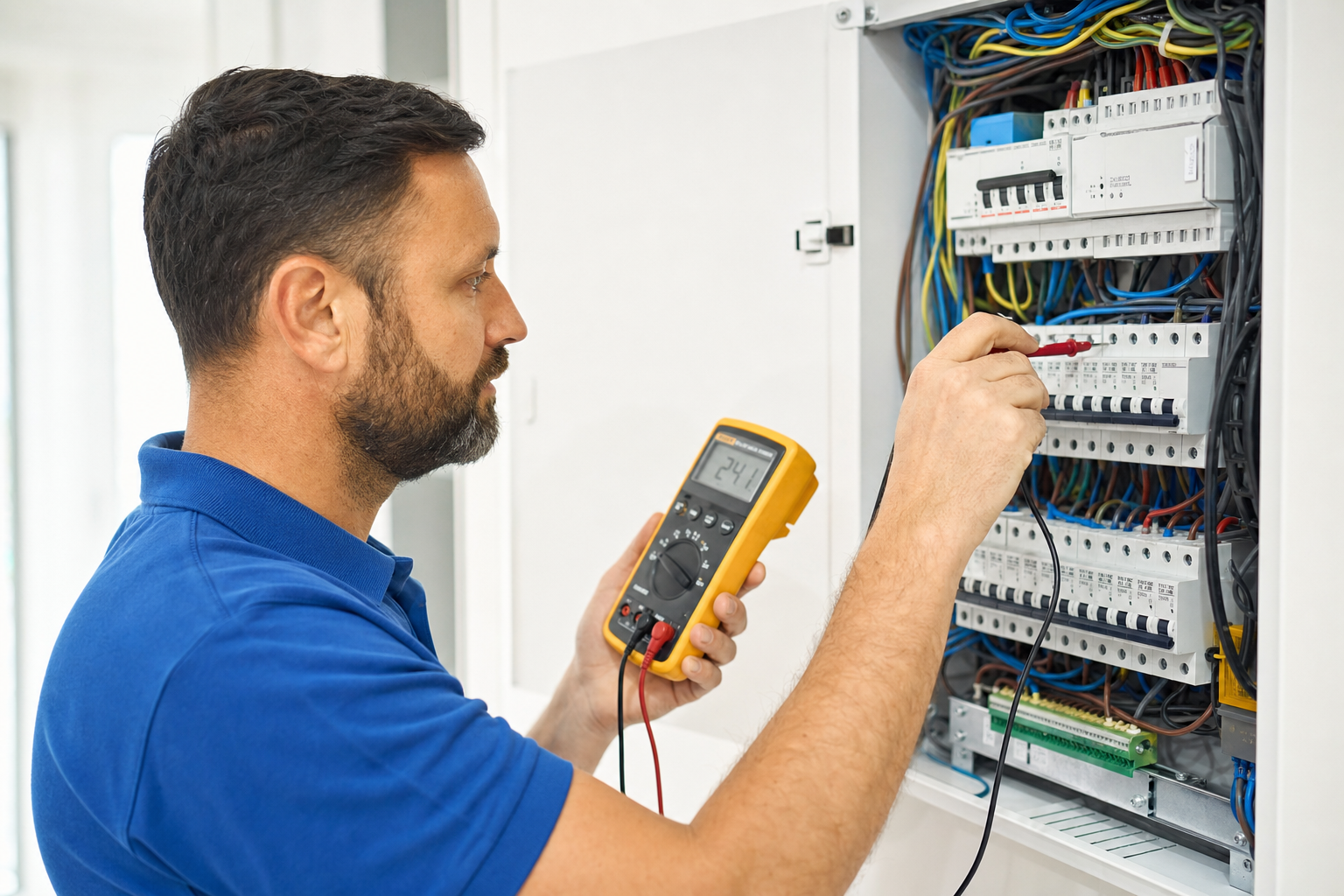 Elektricien aan het werk in Amsterdam